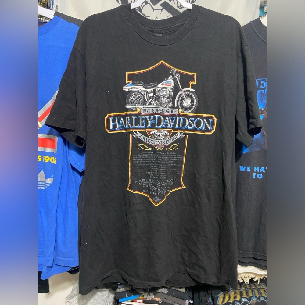 Vintage 90s Harley Davidson motorcycle tee shirt. single stitch made in the USA